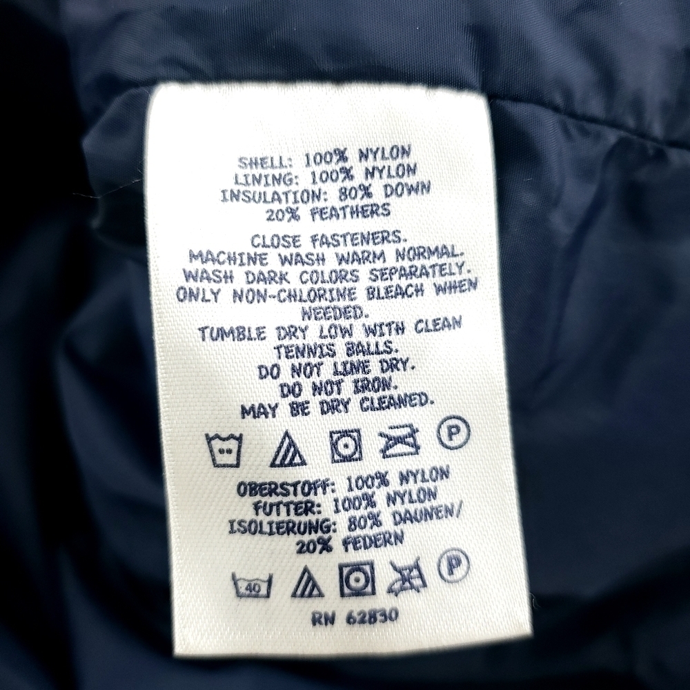 Lands end navy down feather filled vest sz M 10-12 - Picture 2 of 6